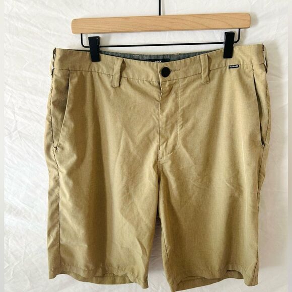 Hurley Chino Phantom Hybrid Walking Shorts Mens 32 Khaki Casual - Picture 1 of 7